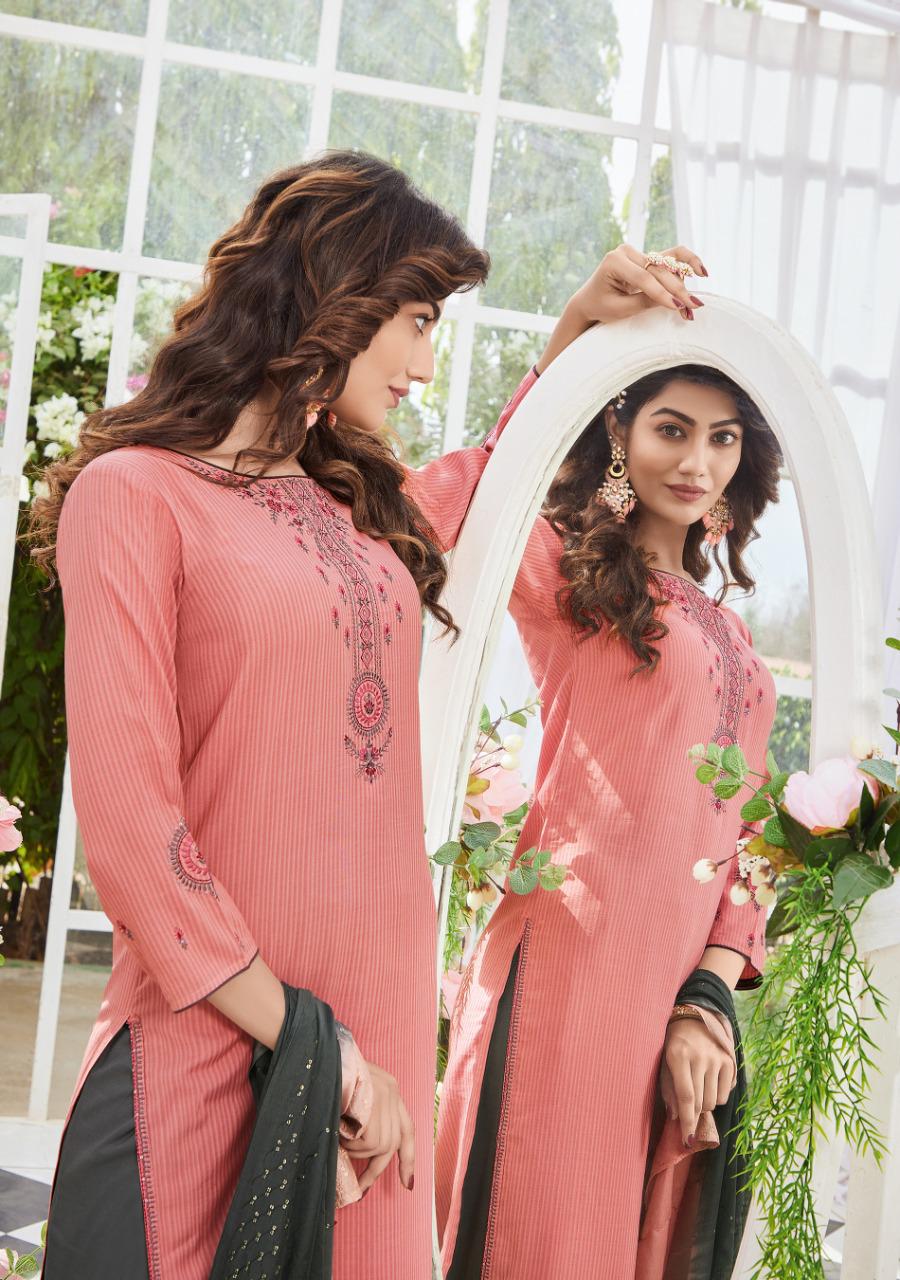 Ladies Flavour Ginni 4 Ethnic Wear Viscose Ready Made Designer Collection